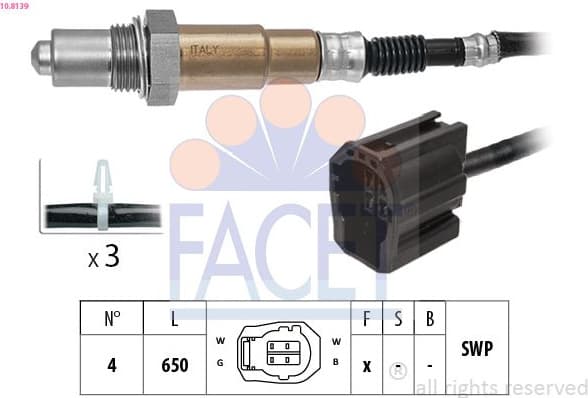 Oxygen Sensor Made in Italy - OE Equivalent 10.8139
