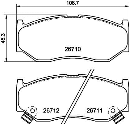 Brake Pad Set, disc brake 2671001