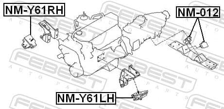 Mounting, engine NM-Y61LH - image 2