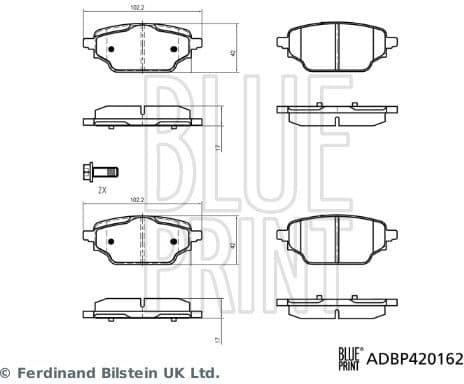 Brake Pad Set, disc brake ADBP420162