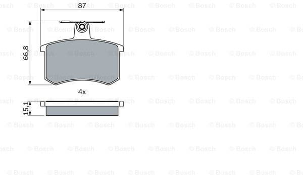 Brake Pad Set, disc brake 0986494059 - image 7