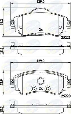 Brake pads front CBP32145