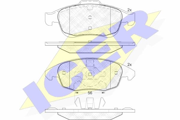 Brake pads front 181852 - image 2