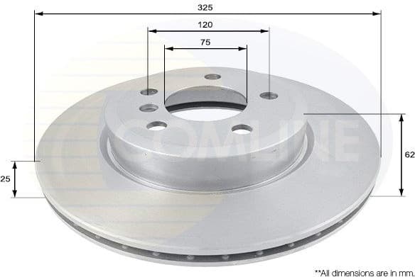 Brake disc, 1pcs FRONT ADC1719V - image 2