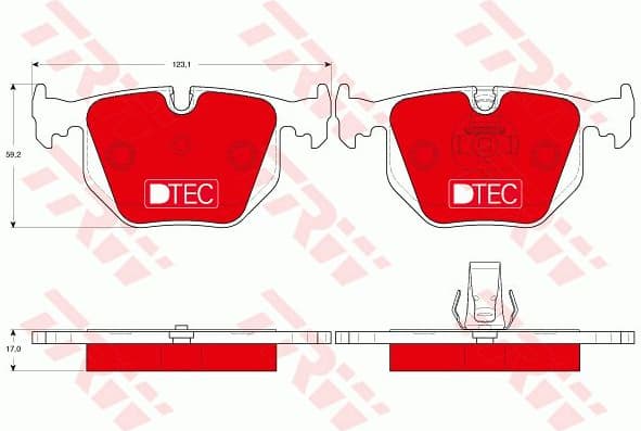 Brake Pad Set, disc brake DTEC COTEC GDB1530DTE
