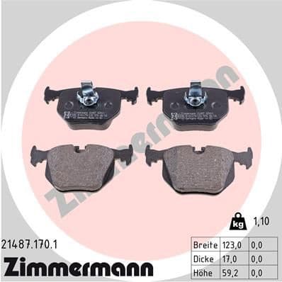 Brake Pad Set, disc brake 21487.170.1