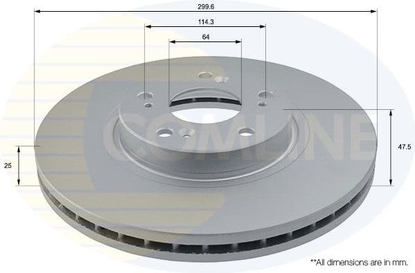 Brake disc, 1pcs FRONT ADC0552V - image 2