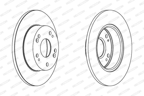 Brake discs kit rear, (2pcs), Top Quality DDF1390C - image 3