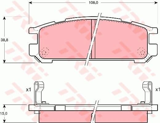 Brake Pad Set, disc brake GDB990