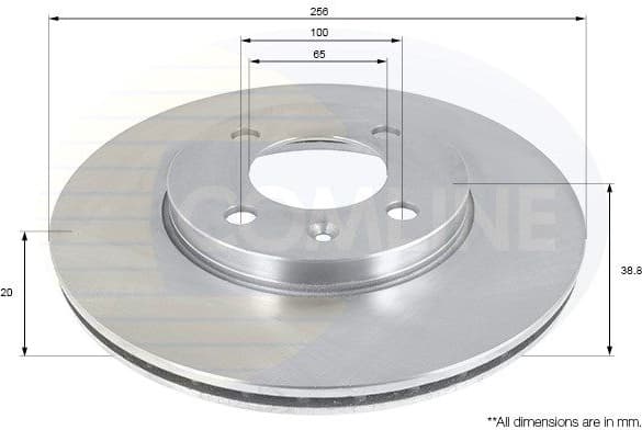 Brake disc, 1pcs FRONT ADC1410V - image 2