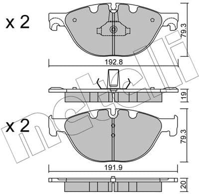 Brake Pad Set, disc brake 22-0830-0