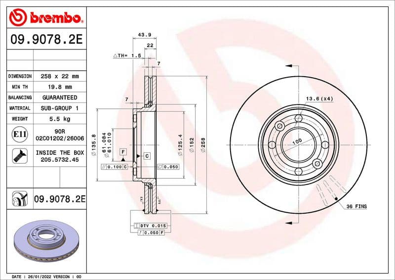 Brake Kit, disc brake BEYOND LINE - EV KT 08 031