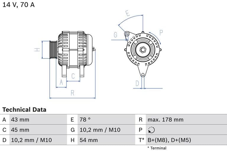 Alternator 0986042071 - image 2