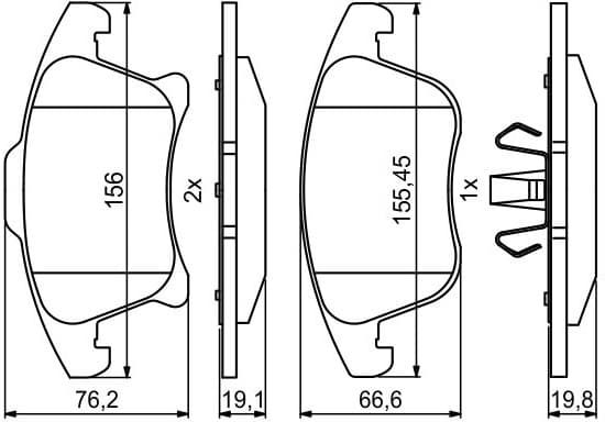 Brake Pad Set, disc brake 0986494837 - image 5