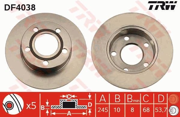 Brake Disc DF4038 - image 4