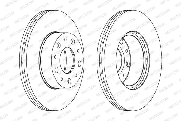 Brake discs kit front (2pcs), Top Quality DDF1170C - image 3