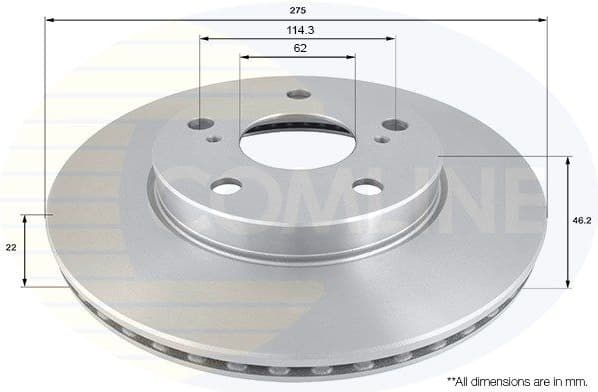 Brake disc, 1pcs FRONT ADC01140V - image 2