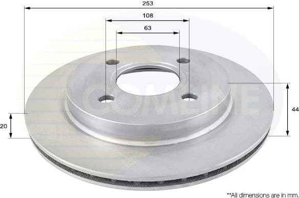 Brake disc, 1pcs REAR ADC1217V - image 2