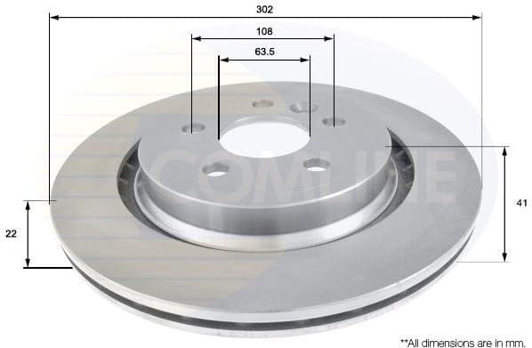Brake disc, 1pcs REAR ADC1921V