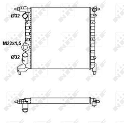 Radiator, engine cooling 58783