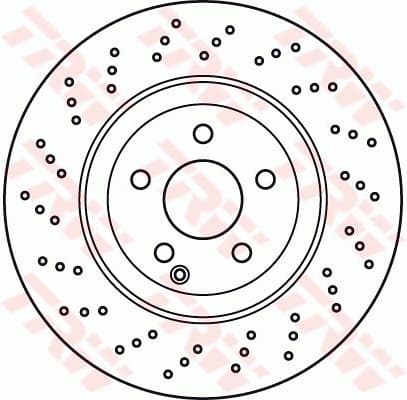 Brake Disc TRW SINGLE DF6077S - image 2