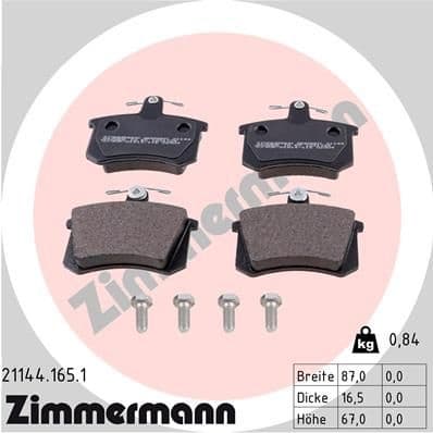 Brake Pad Set, disc brake 21144.165.1