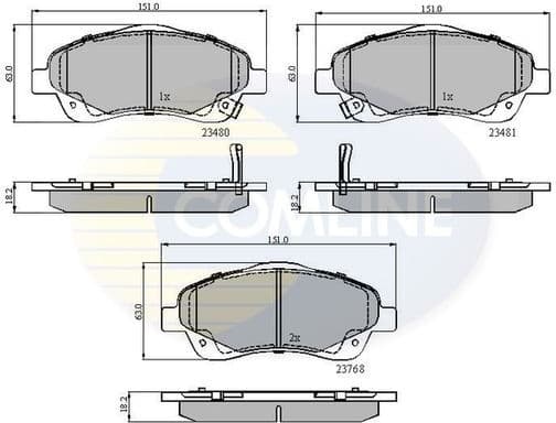 Brake pads front CBP31140
