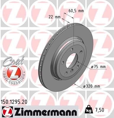 Brake Disc COAT Z 150.1295.20
