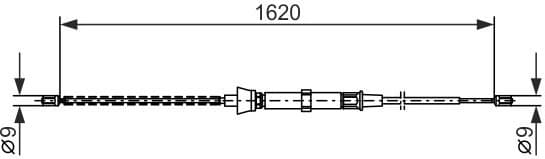 Cable Pull, parking brake 1 987 477 684 - image 2