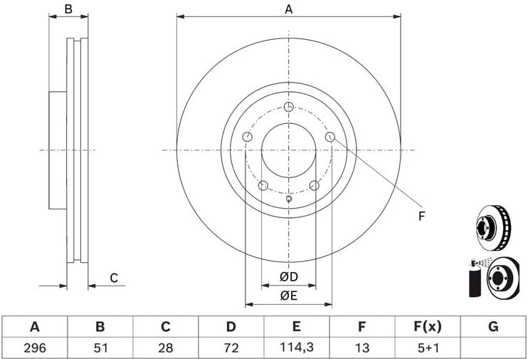 Brake Disc 0986479D76