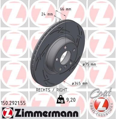Brake Disc BLACK Z 150.2921.55