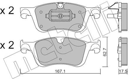 Brake Pad Set, disc brake 22-1365-1