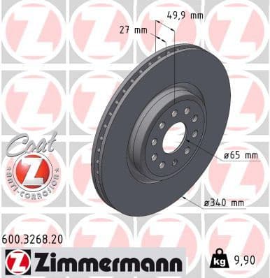 Brake Disc COAT Z 600.3268.20