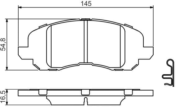 Brake Pad Set, disc brake 0986494575 - image 8