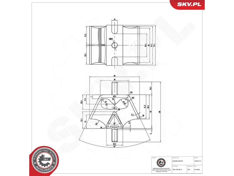 Mounting, engine 75SKV113 - image 2