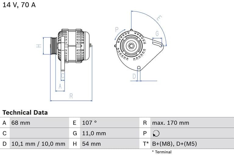 Alternator 0986080560 - image 2