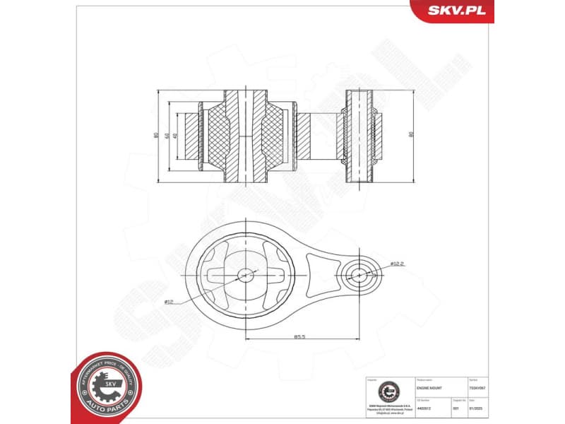 Mounting, engine 75SKV067 - image 2