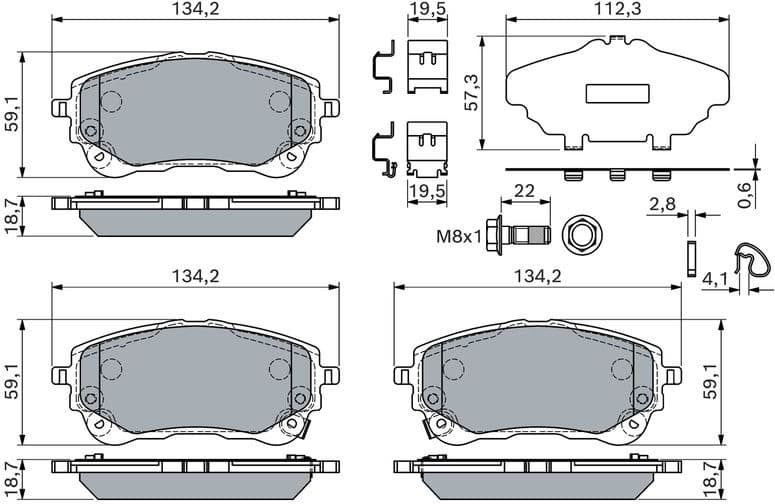 Brake Pad Set, disc brake 0 986 460 149 - image 5