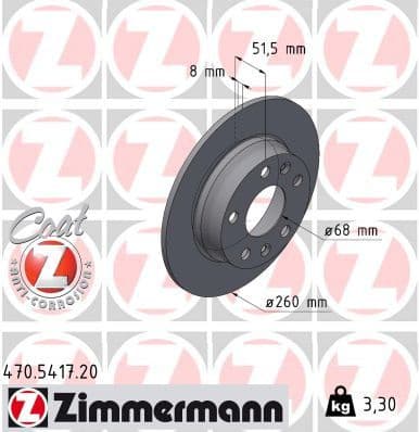 Brake Disc COAT Z 470.5417.20