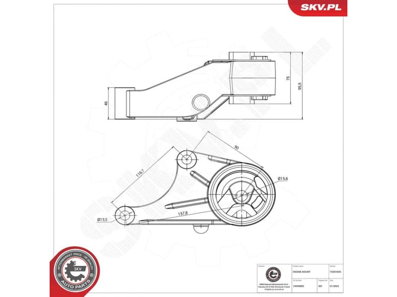 Mounting, engine 75SKV045 - image 4