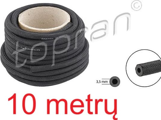 Vakuuminė šlangutė, kuro šlangutė TOPRAN vidus Ø3.5mm - 104 538