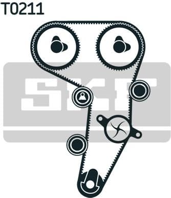 Timing belt kit with water pump SKF VKMC 01255-2 - image 4