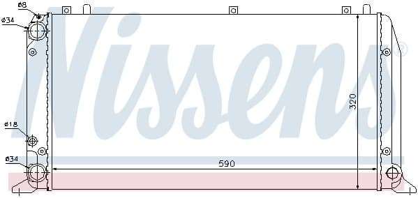 Radiator, engine cooling 604361