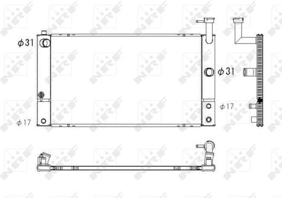 Radiator, engine cooling 53747