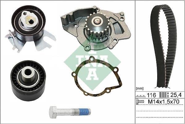 Timing belt kit with water pump 530044930