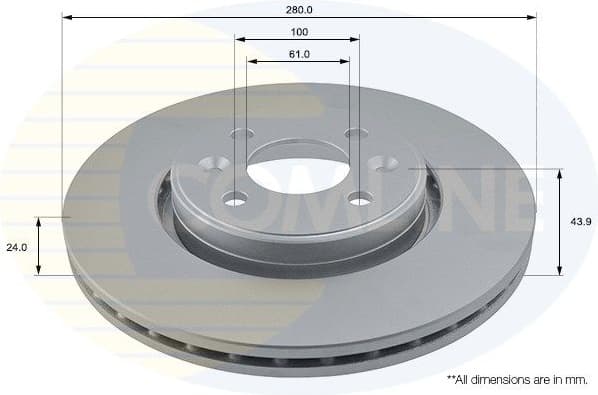 Brake disc, 1pcs FRONT ADC1517V - image 2