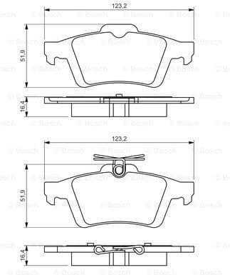 Brake Pad Set, disc brake 0986494528 - image 8