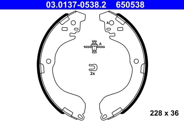 Brake Shoe Set 03.0137-0538.2
