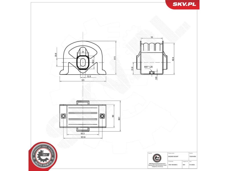 Mounting, engine 75SKV094 - image 2