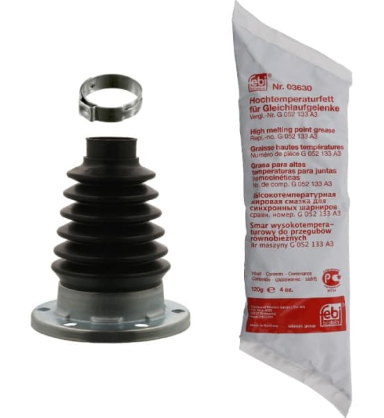 CV joint boot with metal flange 38365